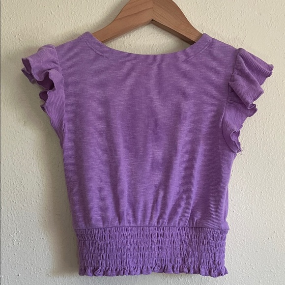 Purple Ruffled Girl's Top - Picture 3 of 4